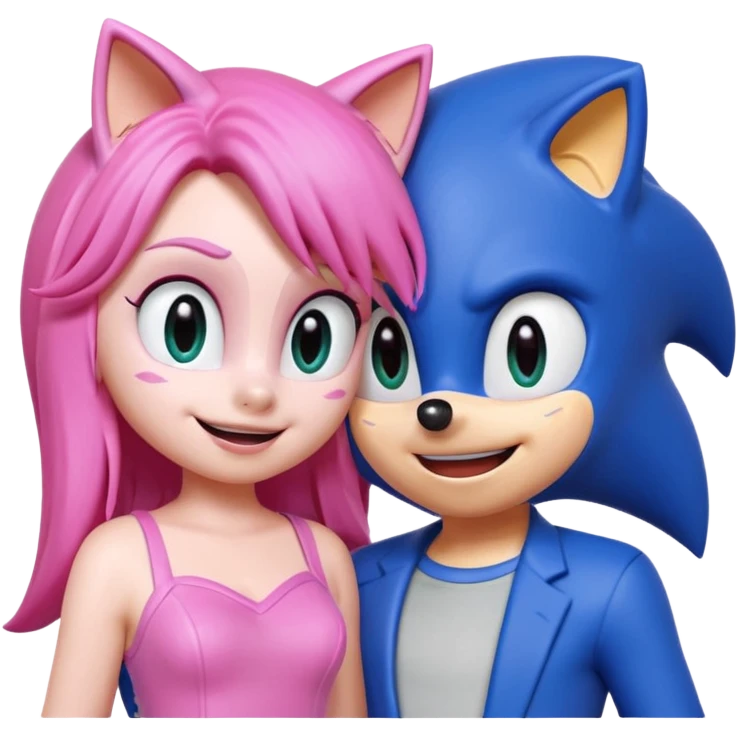 Sonic and Amy  emoji