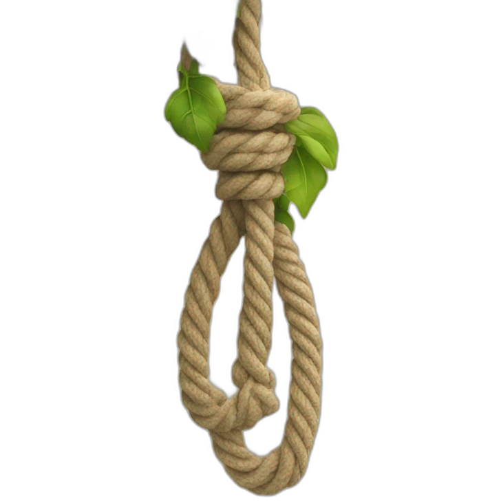 Rope hanging from tree emoji