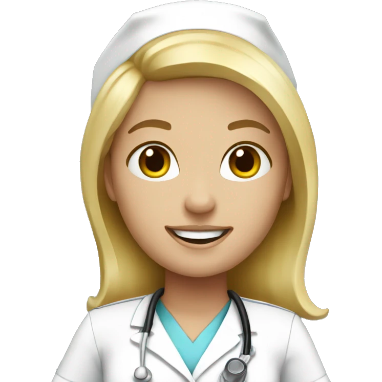 Blonde nurse emoji