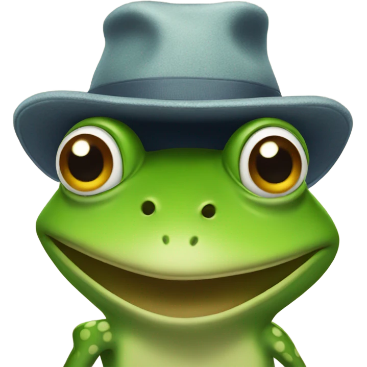 frog with a hat emoji
