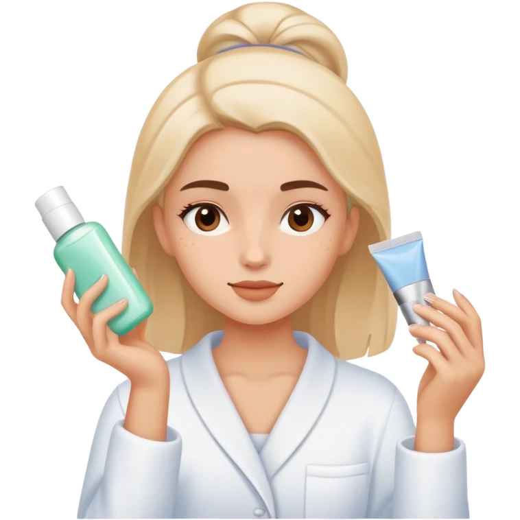 Girl doing skincare emoji