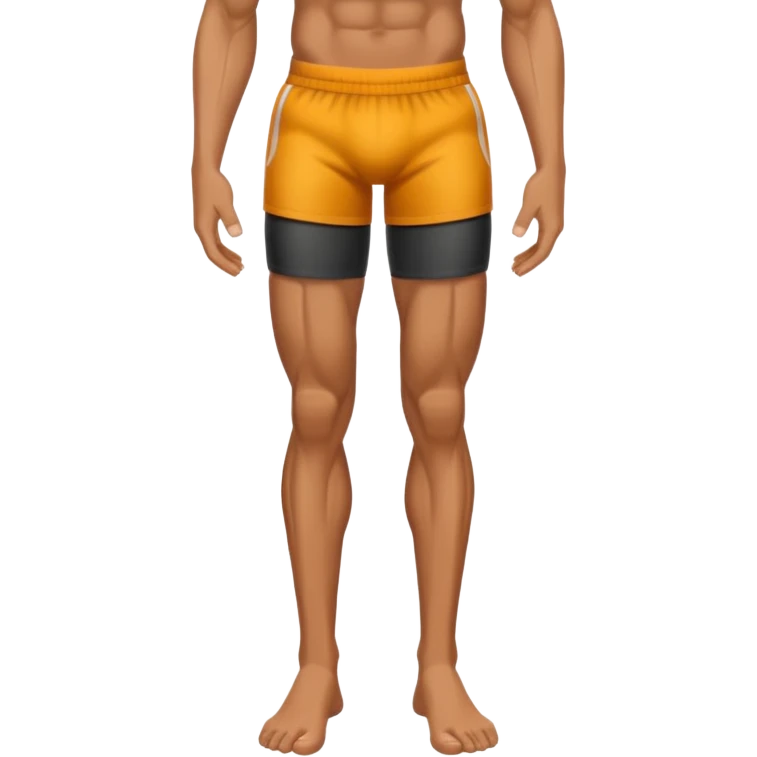 Create leg muscle emoji without pants. Only leg part. Like this one but only legs and closer. I want only legs not torso or arms. View is front and closer emoji