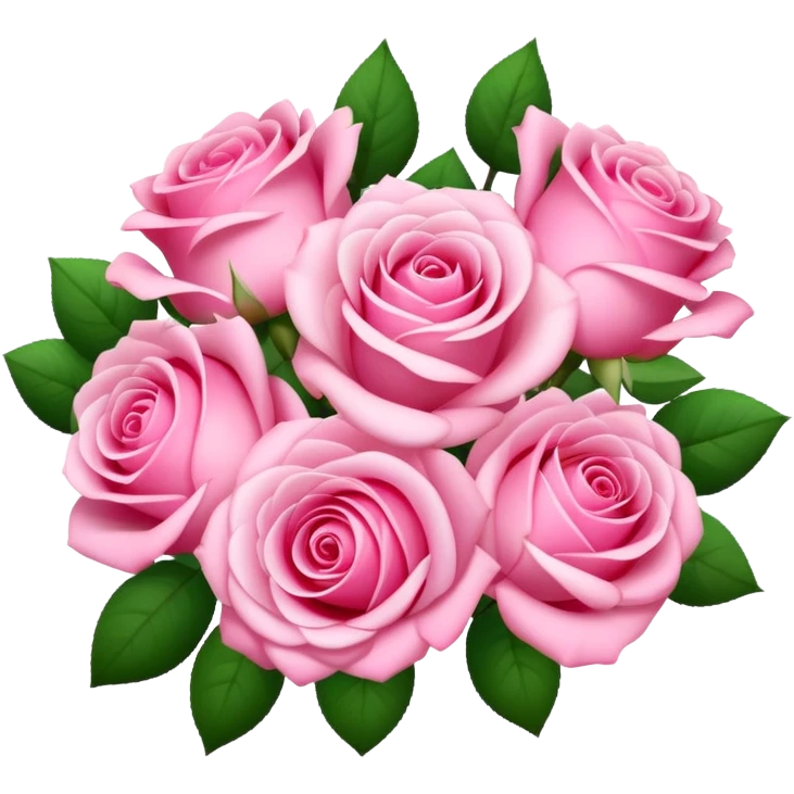Pink bouquet of roses emoji