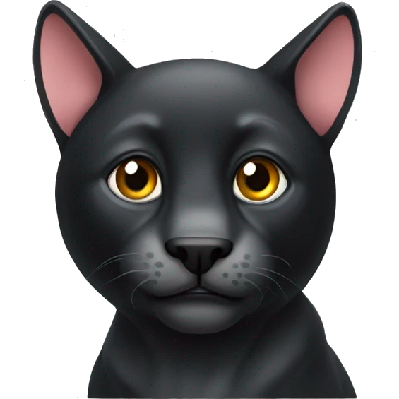 Animal pantera negra sentado de lado emoji