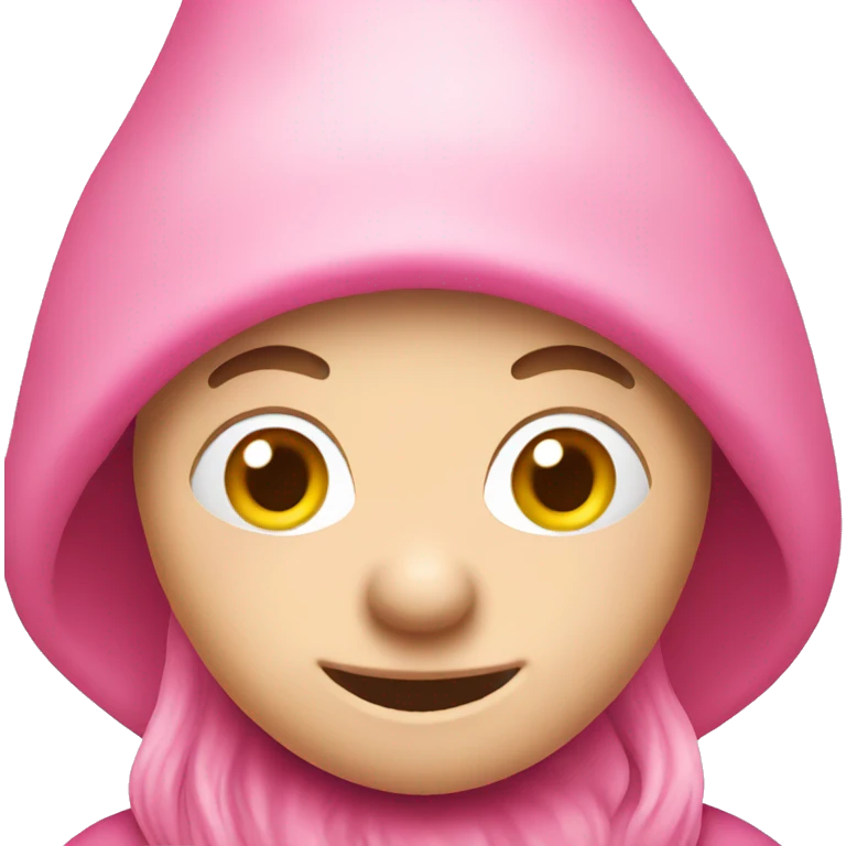 A pink gnome emoji