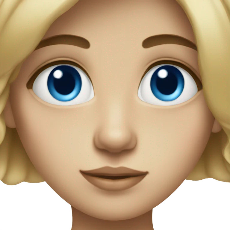 portrait of a girl blue eyes  emoji