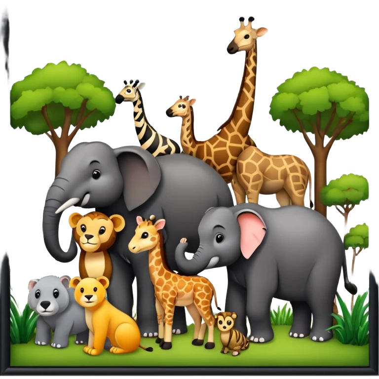 zoo with animals emoji