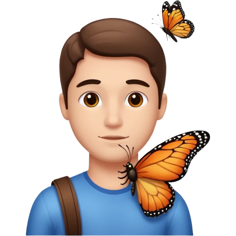 Crea un emoji para usar en WhatsApp con estos dos emoji 🥷🏻🦋. emoji
