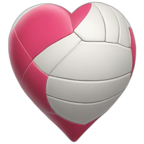 Balón de voleibol en formade corazon  emoji
