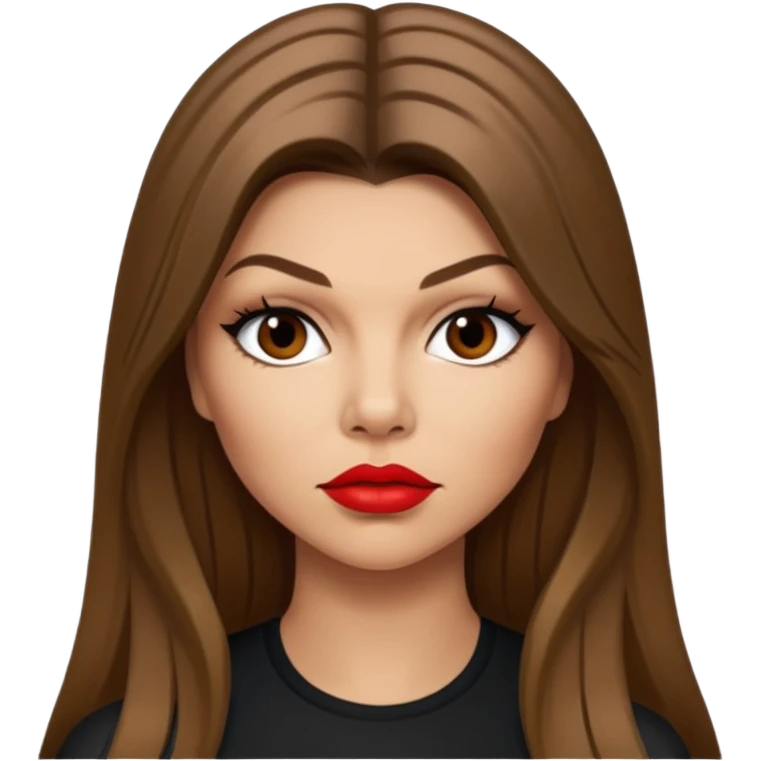 Fergie from Black Eyed Peas with long hair emoji