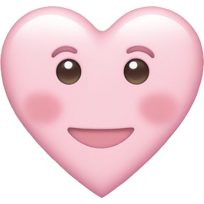 A pastel pink heart emoji