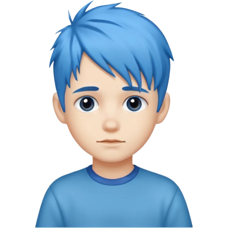 blue haired kid emoji
