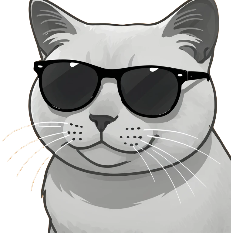 Cat with sunglasses emoji