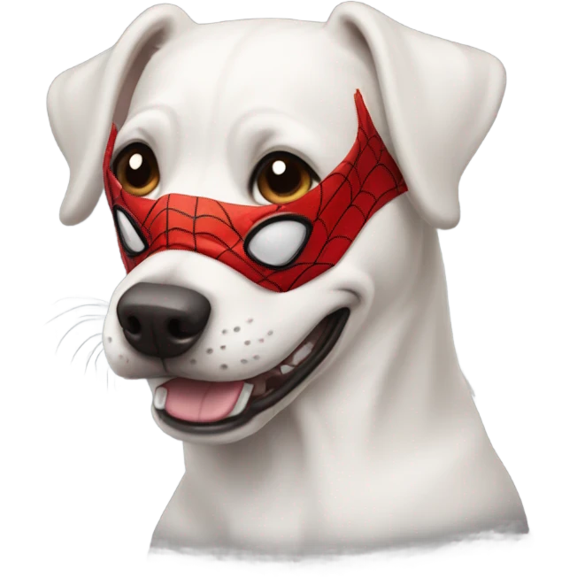 DOG in SPIDER MAN mask emoji