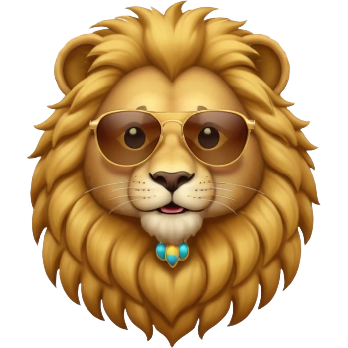 a sunglasses circus lion emoji