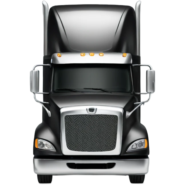 Black Semi truck emoji
