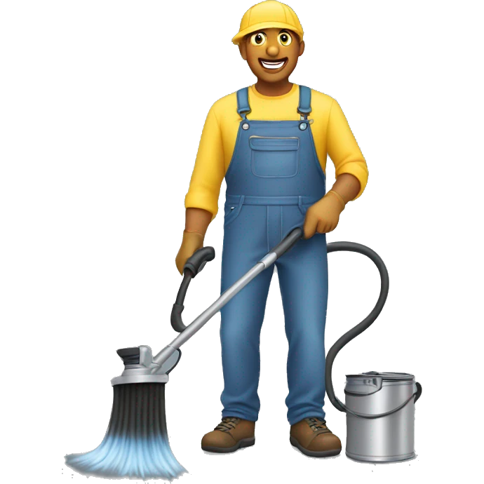 Pressure washing man emoji