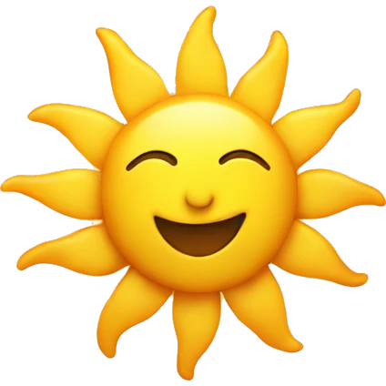A happy sun emoji emoji