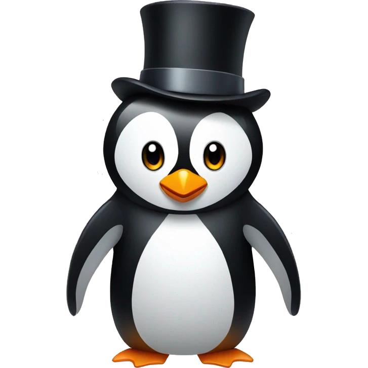 A penguin in a top hat emoji