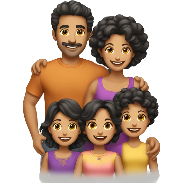 familia latina feliz emoji