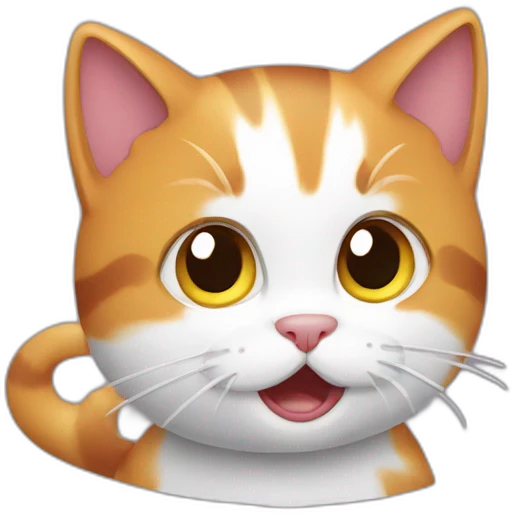 tri-colour cat shock surprise emoji set emoji