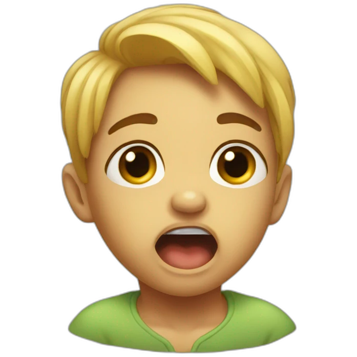 lil baby head scared emoji