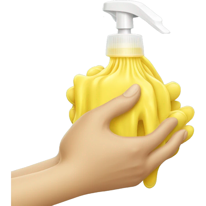 yellow hands washing emoji