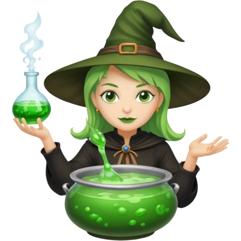 green witch cooking potion emoji