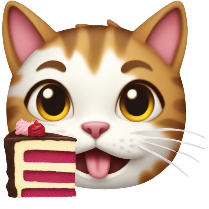 Cat eating cake  emoji