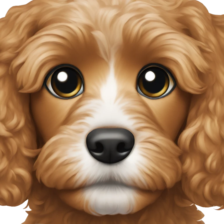 Cavapoo puppy face emoji