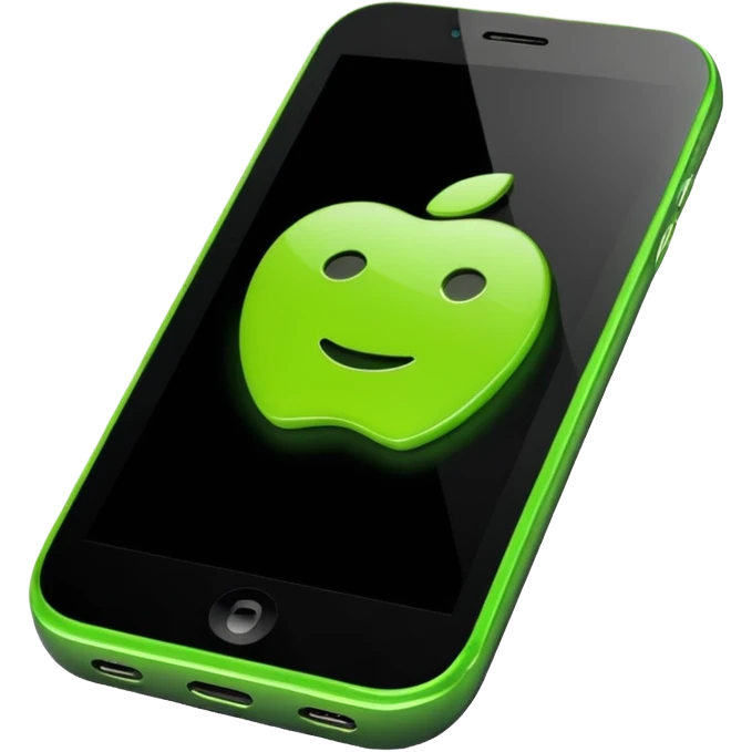 green cell phone emoji