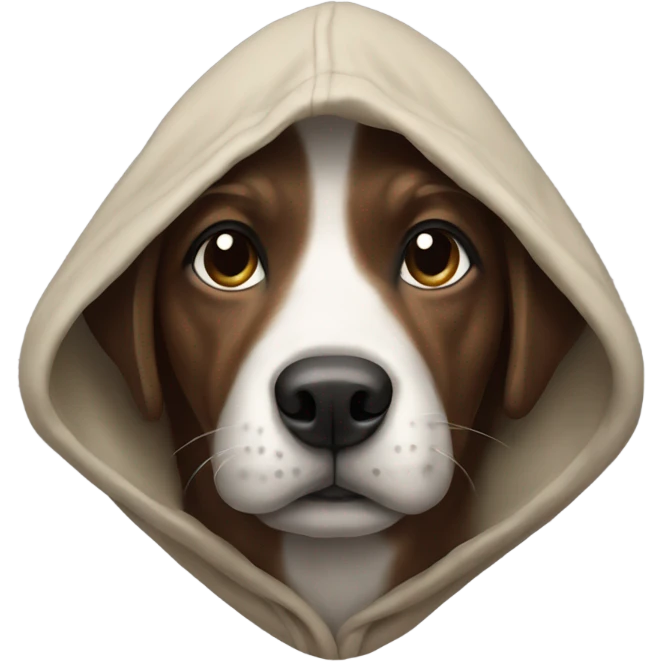 Dog wering hoodi emoji