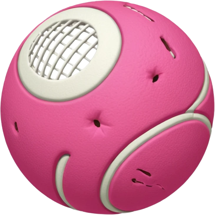 balle de tennis rose sans visage emoji