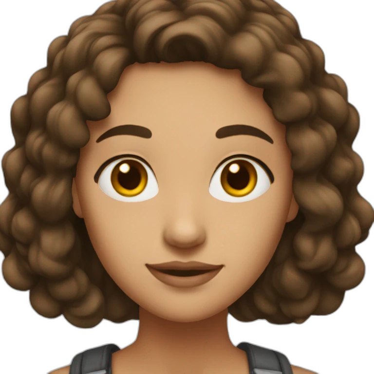Woman brunette clases emoji