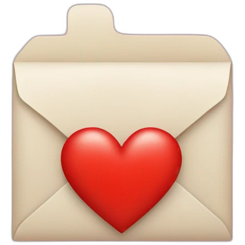 letter s in red heart  emoji