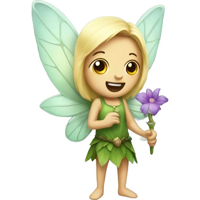a fairy holding a tooth emoji