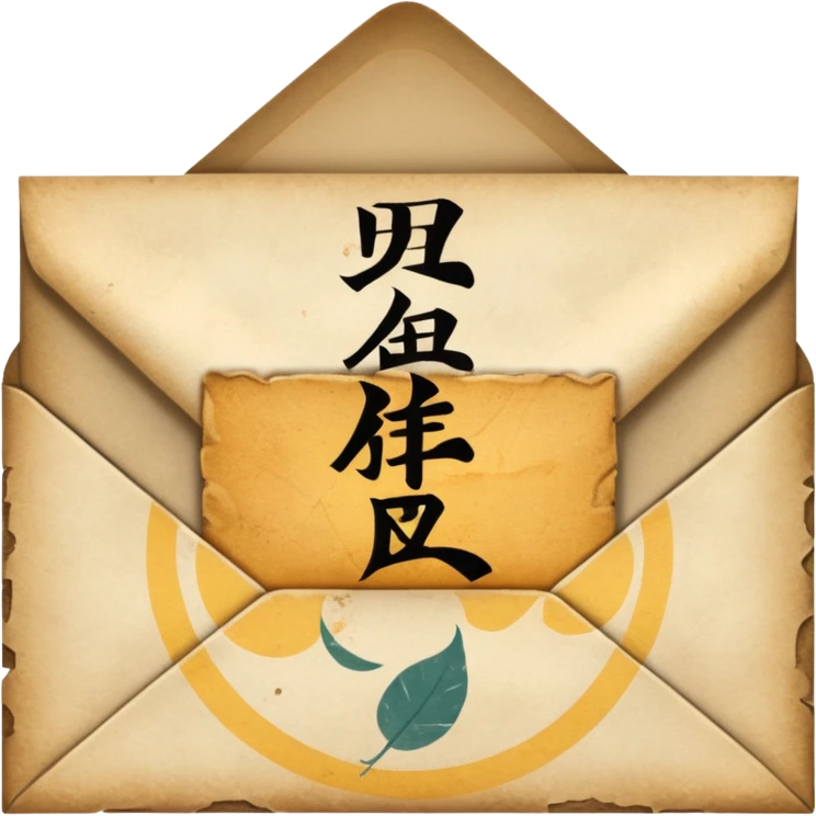 An ancient Japanese envelope emoji