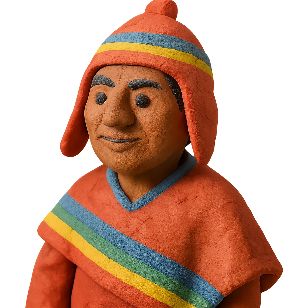 peruano con chullo y poncho emoji