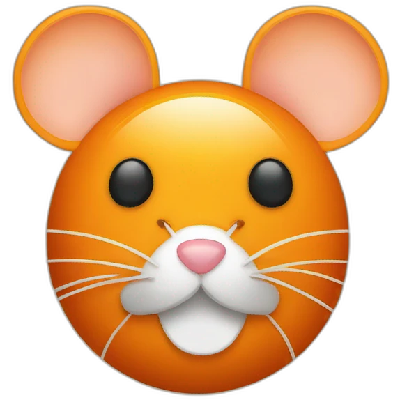 Orange Mouse with band aid emoji