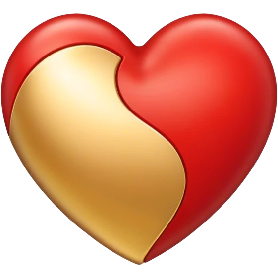 Red and gold heart emoji