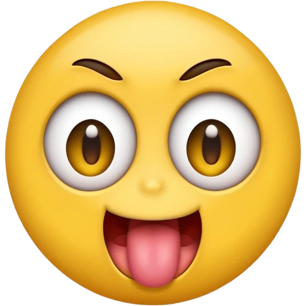 Emoji stinging his tounge out with wide eyes  emoji