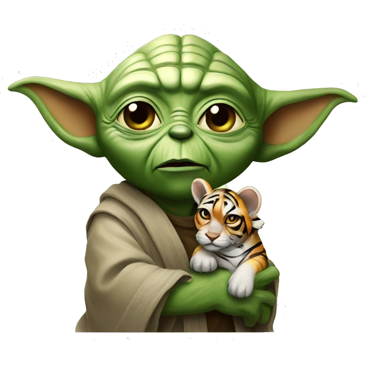 yoda with tiger emoji