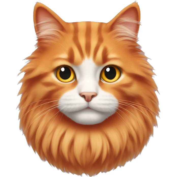 Orange fluffy cat  emoji