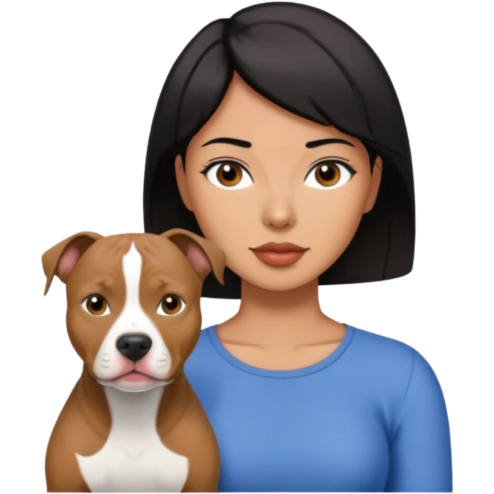 woman with pitbull emoji