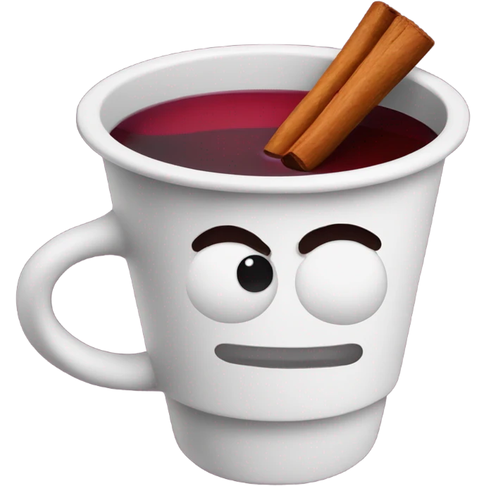 Mulled wine in a craft cup emoji