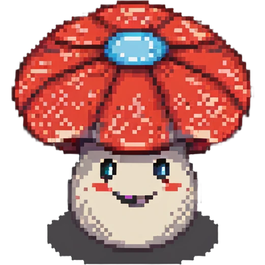 Super Mario red mushroom power-up emoji