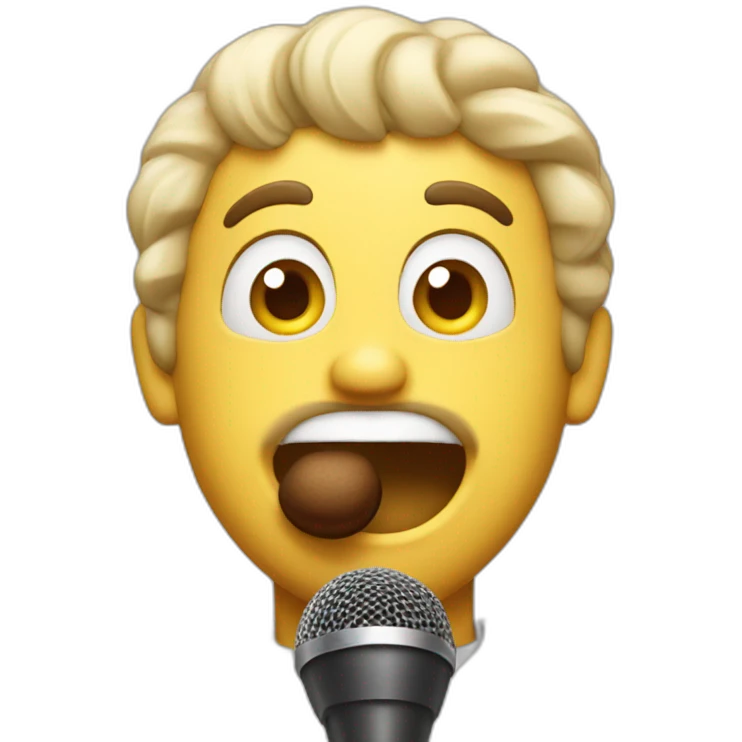 sweets man with a microphone emoji