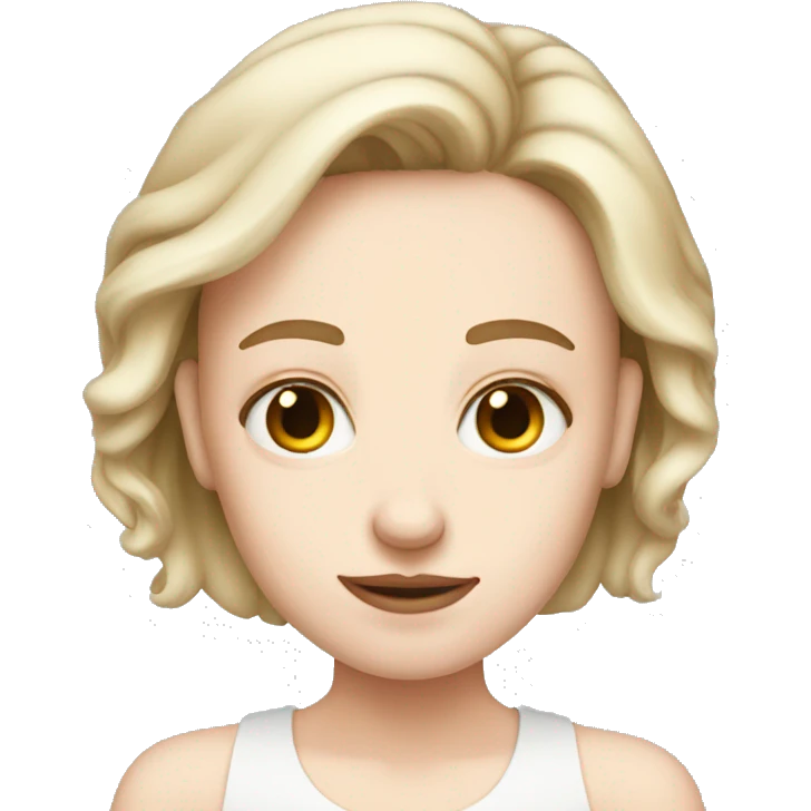 Pale skin Big forehead emoji female  emoji