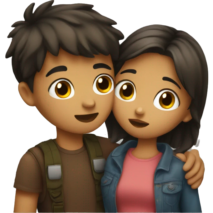 Boy kissing girl emoji