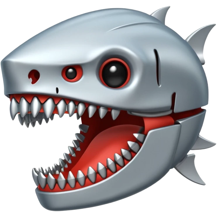metallic jaw with teeth emoji